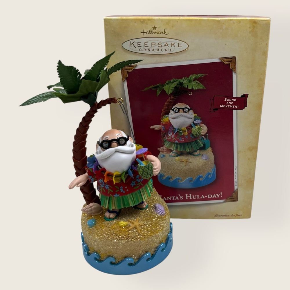 HALLMARK keepsake Sound and movement Santa’s Hula-Day! Figure
